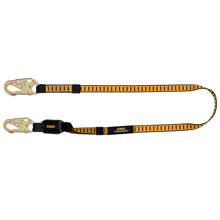 DEWALT 6 ft External Energy Absorber Single Leg Lanyard with Snap Hook, large image number 1