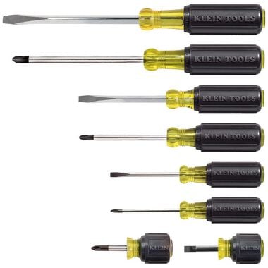Klein Tools Cushion-Grip Screwdriver Set 8 Pc