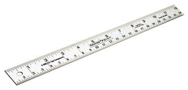 US Tape 12 In. stainless steel ruler with patented CenterPoint scale