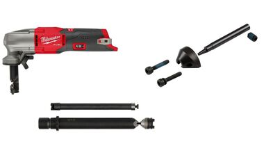 Milwaukee M12 Nibbler 16 Gauge (Bare Tool) Die & Die Holder Extension & Punch Bundle