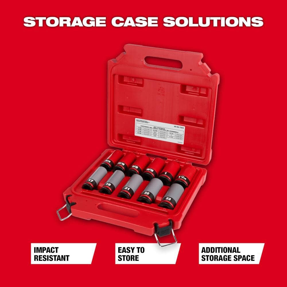 Milwaukee Shockwave Impact Duty Socket 1 2 Drive Sae Metric Lug Nut Wheel Set 11pc 49 66 7833 Simolary simolary.com 12