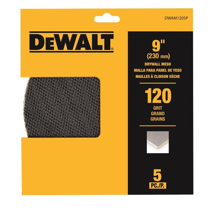 DEWALT 9in Sanding Mesh 120x 5pk, large image number 1