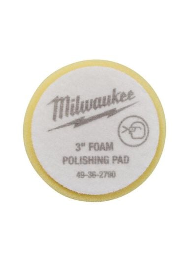 Milwaukee 3 In. Yellow Foam Polishing Pad, large image number 2