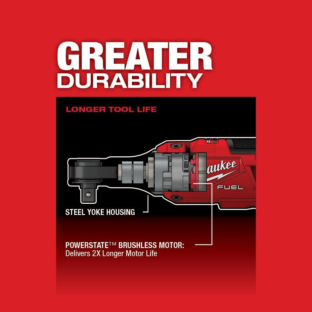 Milwaukee M12 FUEL Ratchet 3/8inch High Speed (Bare Tool) Reconditioned, large image number 5