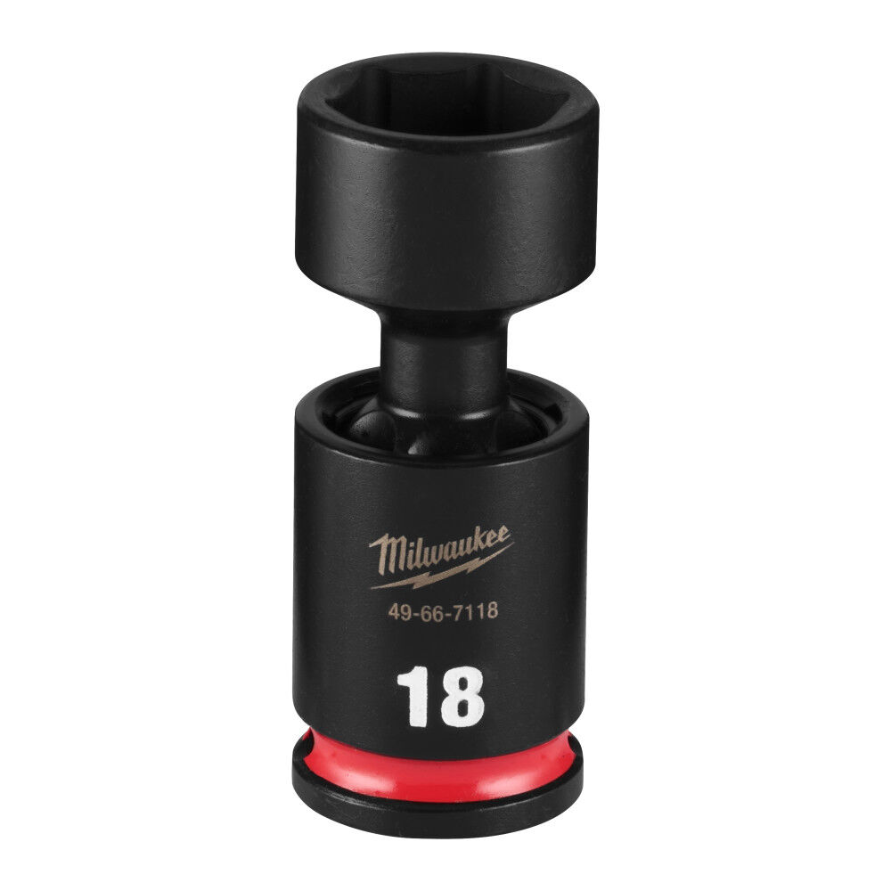Milwaukee SHOCKWAVE Impact Duty 3/8 Inch Drive 18MM Standard Swivel Socket - 49-66-7118