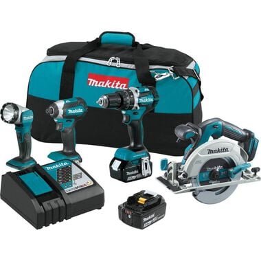 Makita 18V LXT Lithium-Ion Brushless Cordless 4-Pc. Combo Kit (5.0Ah)