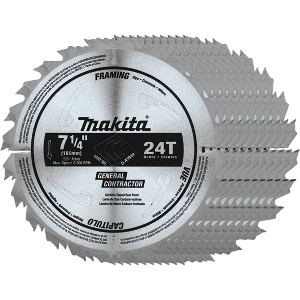 Makita 7-1/4 in. 24T General Purpose Framing Blade 10pk, large image number 1
