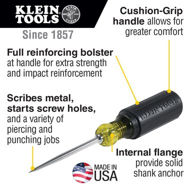 Klein Tools Cushion-Grip Scratch Awl, large image number 1