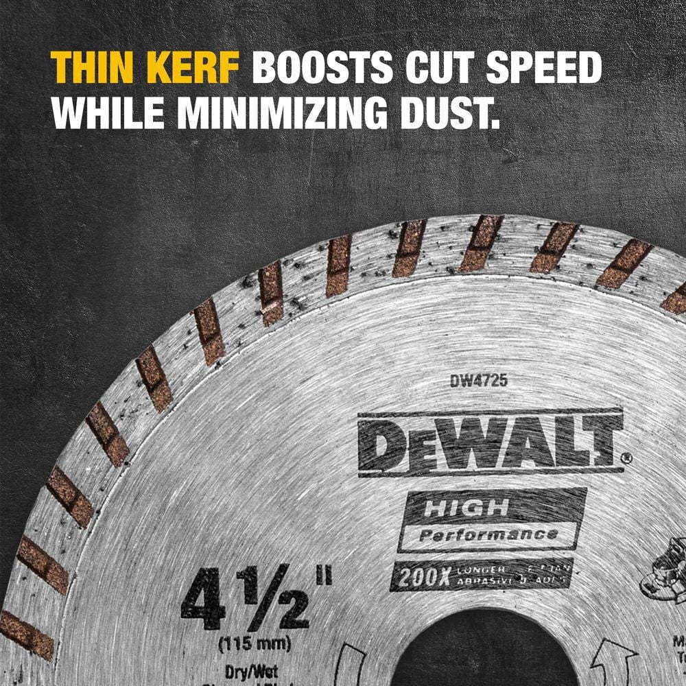 DEWALT HP4 1/2 Inch Turbo Rim Diamond Blade for Stone and Masonry, large image number 4