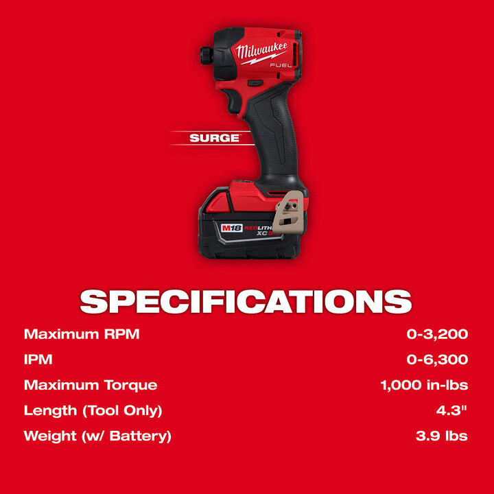 Milwaukee M18 FUEL SURGE 1/4 Inch Hex Hydraulic Driver Kit, large image number 11