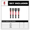 Milwaukee SHOCKWAVE Impact Duty 2 9/16 Magnetic Nut Driver Set 4pc, small