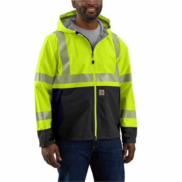 Carhartt Midweight Class 3 Jacket, Hi-Vis Bright Lime, Large