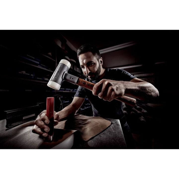 Halder Inc Supercraft D50 mm Nylon Head Soft-Face Mallet with Hickory Handle, large image number 3