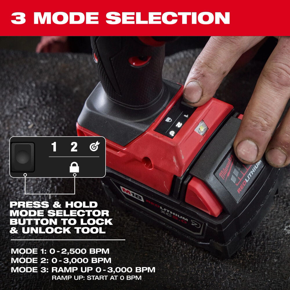 Milwaukee M18 FUEL STRIKER Hammer Chisel (Bare Tool) and M18 REDLITHIUM FORGE XC 18V 8Ah Lithium Ion Power Tool Battery Pack Bundle, large image number 12