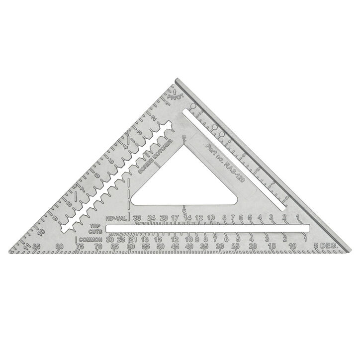 Johnson Level 12 Inch Johnny Square Aluminum Rafter Square
