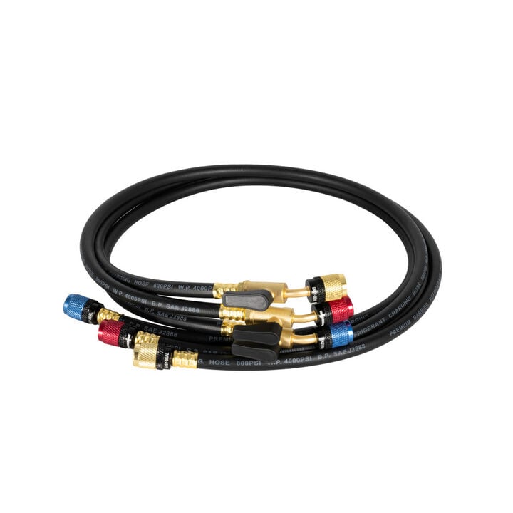 Malco Products 36 Inch Easy Seal HVAC Hose Set with 1/4 SAE x 1/4 SAE Fitting 3 Pieces, large image number 0