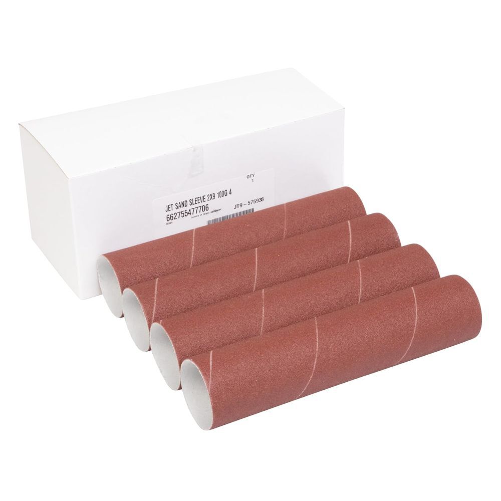 JET 2 x 9 Inch 100 Grit Resin-Bonded Aluminum Oxide Sanding Sleeves, large image number 3