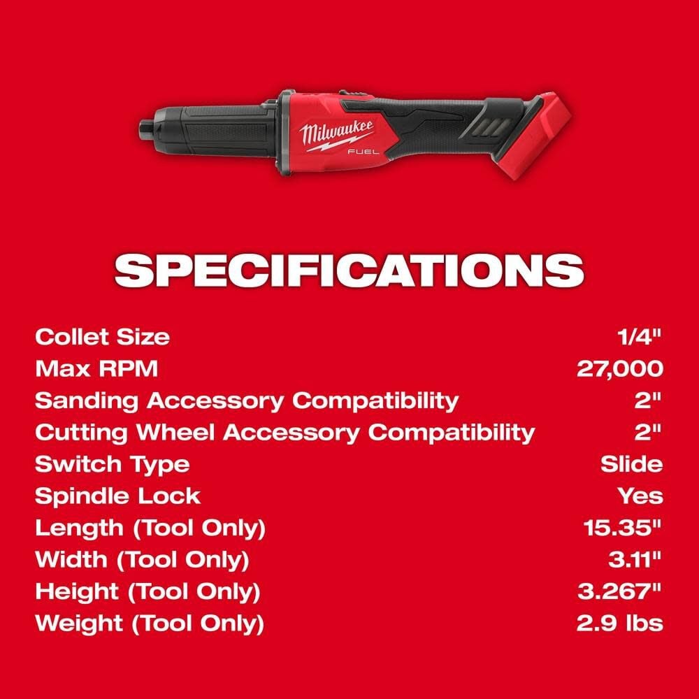 Milwaukee M18 Fuel Braking Die Grinder Slide Switch Bare Tool 2939 20 Simolary simolary.com 13