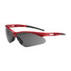 Protective Industrial Products Anser Semi-Rimless Safety Glasses with Red Frame Gray Lens and Anti-Scratch Coating Including Neck Cord, small image number 1