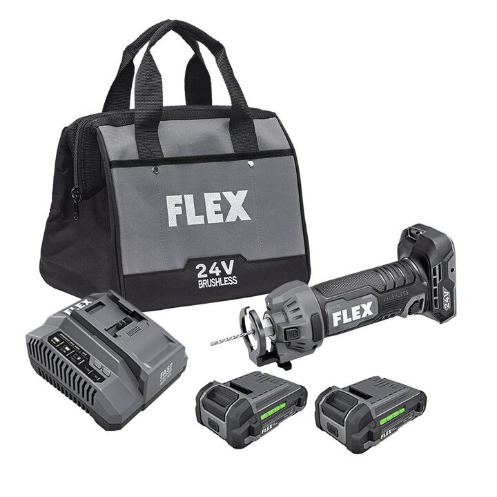 FLEX 24V Drywall Cut Out Tool Brushless Kit