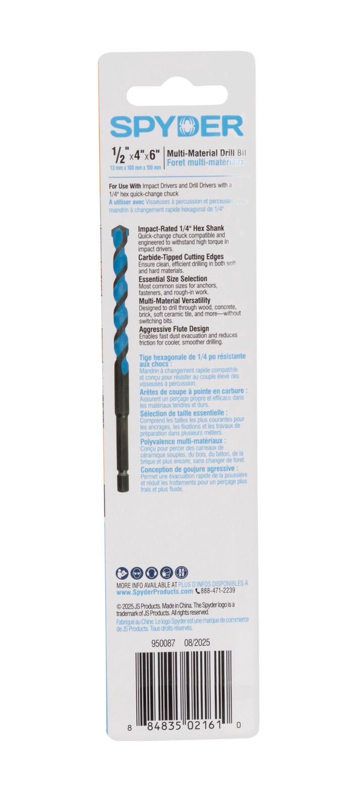Spyder 1/2 Inch x 6 Inch Carbide-Tipped Masonry Drill Bit for Concrete Screws, large image number 7