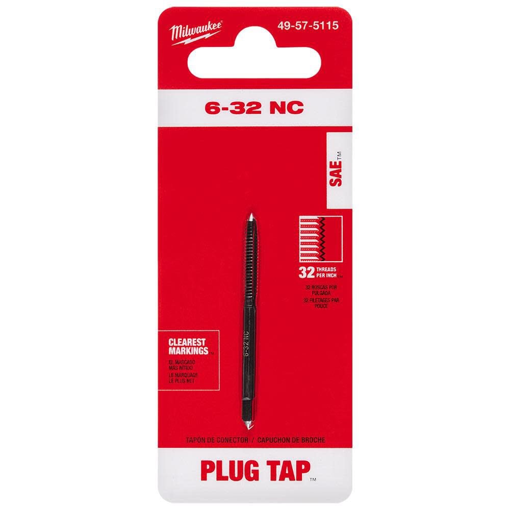 Milwaukee 6-32 NC Straight Flute Plug Tap, large image number 12