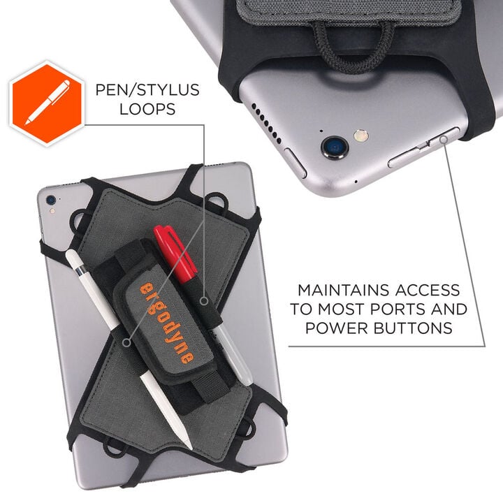 Ergodyne 5549 Compact Gray Tablet Holder with Detachable Shoulder Strap, large image number 4