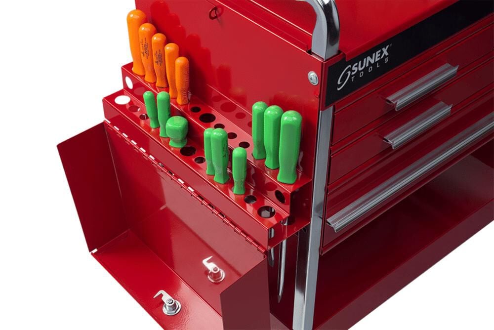 Sunex Deluxe Service Cart - Red, large image number 2