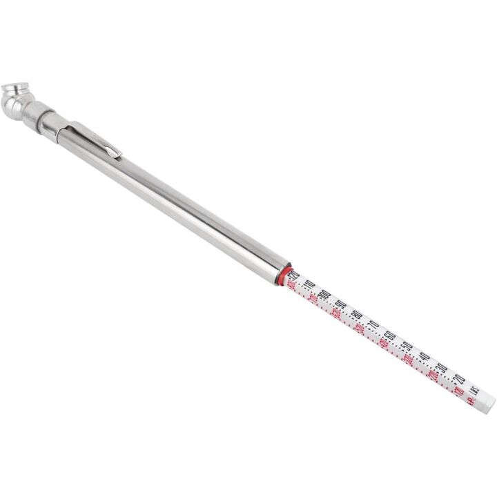 Milton 20-120 PSI Nickel-Plated Brass Tire Pencil Gauge