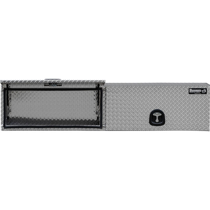 Buyers Products Company 18x16x90 Inch Diamond Tread Aluminum Topsider Truck Box with Flip-Up Doors, large image number 7
