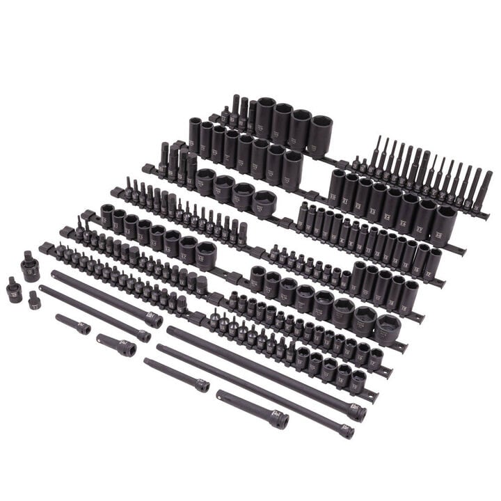 Sunex Master Impact Socket and Bit Socket Set Black 181 Pieces