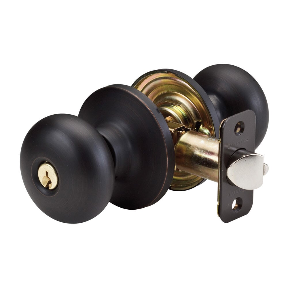 Master Lock Aged Bronze Finished Keyed Entry Alike Door Lockset Knob – BC0112 PackA4S
