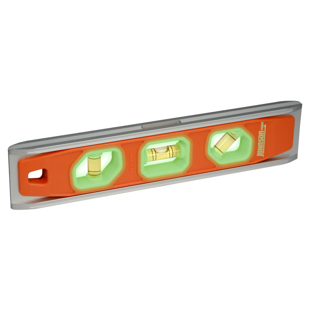 Johnson Level 9in Magnetic Glo-View Torpedo Level, large image number 1