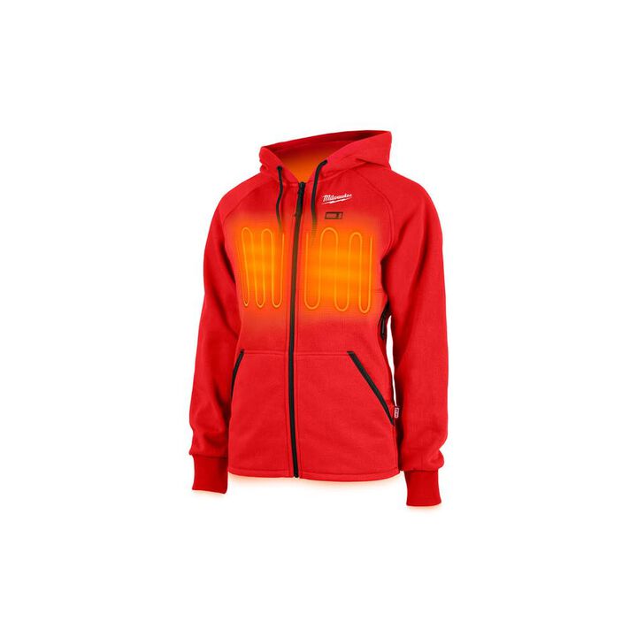Milwaukee M12 Womens Heated Hoodie Kit, Red, XS, large image number 2