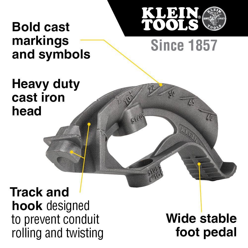 Klein Tools 3/4in Iron Conduit Bender Head, large image number 2