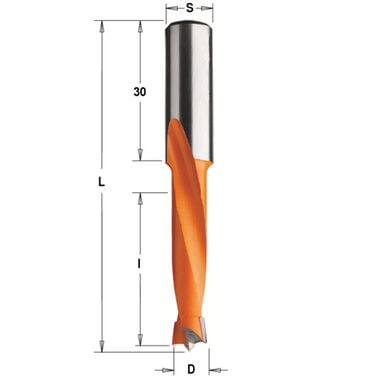 CMT Dowel Drill 8 x 35 x 70 RH, large image number 0