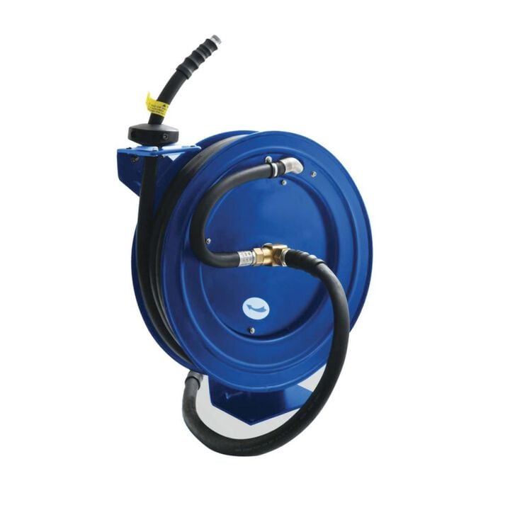 BluBird 3/4 Inch x 25 Ft Steel Dual Arm Farm Fuel Transfer Hose Reel, large image number 0
