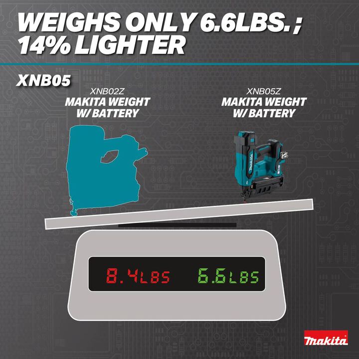 Makita 18V LXT Lithium-Ion Brushless Cordless 2-1/2 Inch Straight Finish Nailer 16 Gauge (Bare Tool), large image number 3