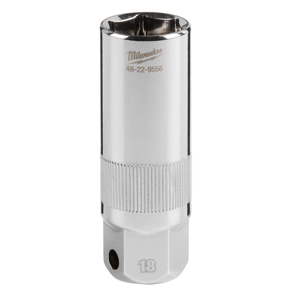 Milwaukee 3/8in Drive 18mm Spark Plug Socket, large image number 1