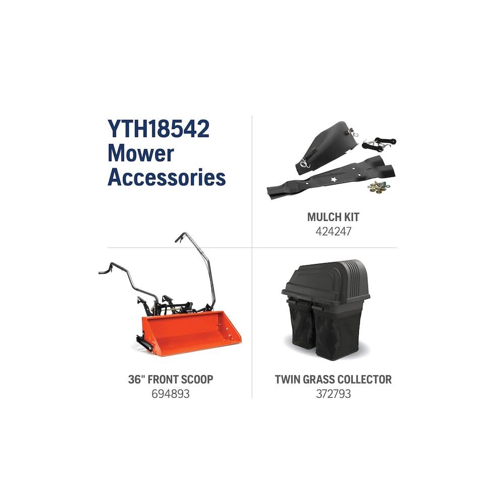 Husqvarna YTH18542 42 Inch 18.5HP B S Gasoline Powered Riding Lawn Mower 960 45 00 59 Acme Tools