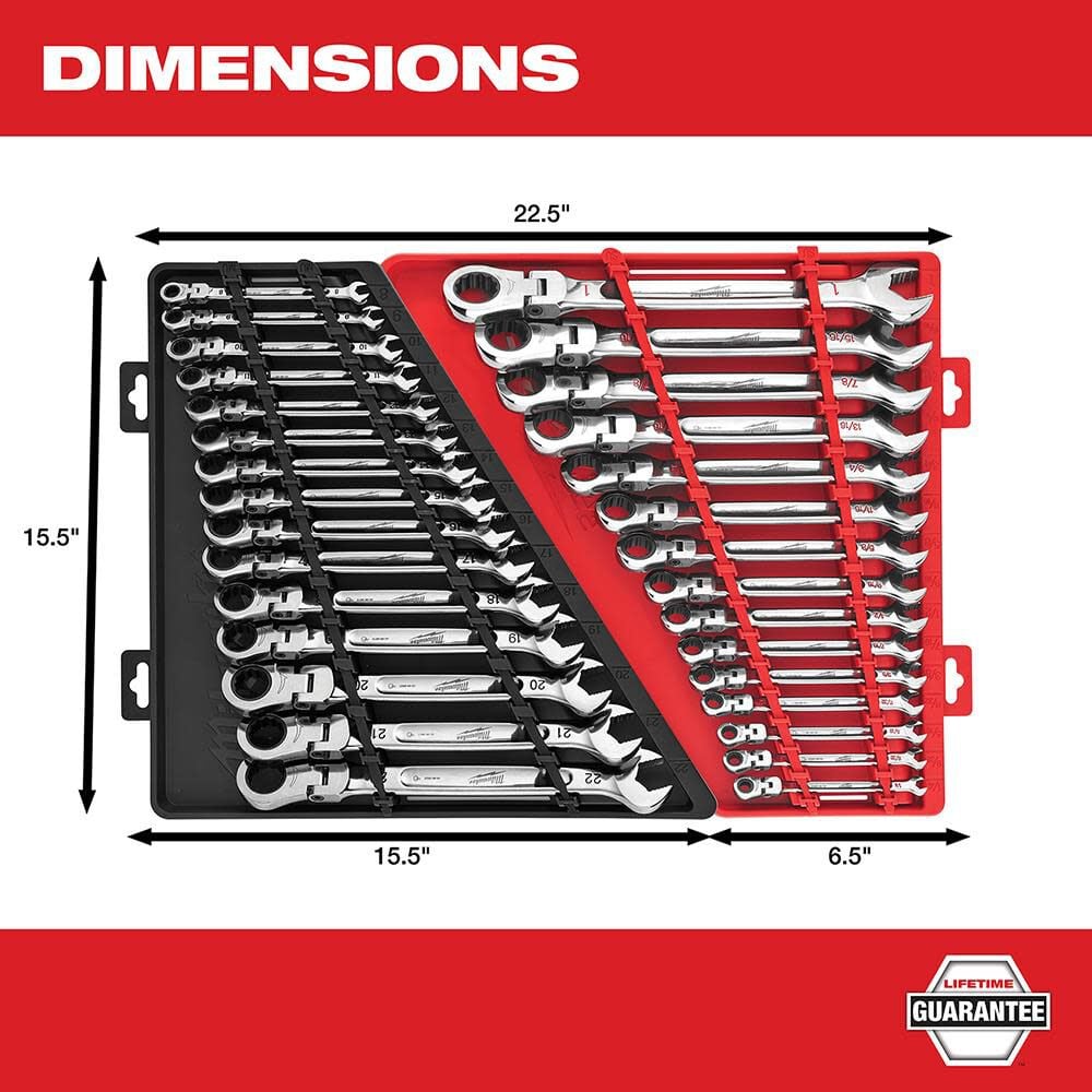 Milwaukee Combination Wrench Set Sae Flex Head Ratcheting 15pc 48 22 9413 Simolary simolary.com 8