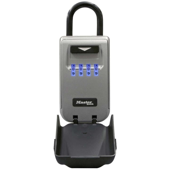 Master Lock Lock Box 0.005 Cu Ft Gray Light Up Dial Portable