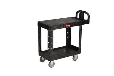 Rubbermaid Flat Shelf Utility Cart, Black