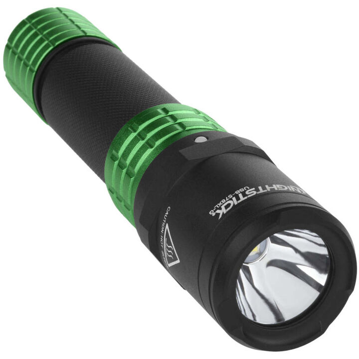 Nightstick Metal Dual-Light Rechargeable Flashlight with Holster, Green, large image number 2