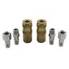 Milton S-217 1/4in NPT HIGHFLOWPRO V-Style/European Interchange Air Coupler and Plug Fitting Kit (High Volume Low Pressure Application) -6 Piece, small image number 3