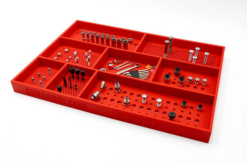 Boltster Top Box XL Fastener Organizing Tool Tray Red, large image number 3