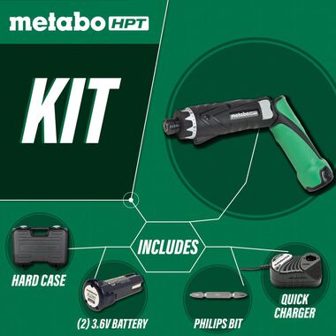 Metabo HPT 1/4inch Hex Drive Screwdriver Kit, large image number 2