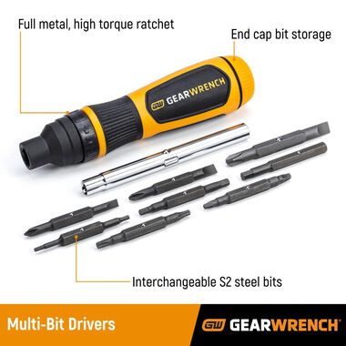 GEARWRENCH Multi Bit Driver Ratcheting 11 in 1, large image number 7