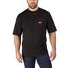 Milwaukee Heavy Duty Black Pocket Short Sleeve T-Shirt - X-Large, small
