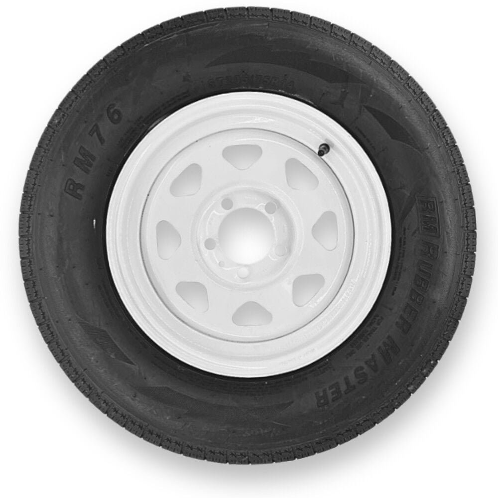 Rubbermaster Tire ST205/75R14 6P TL & MTD 14 x 6 5 on 4.5 SPOKE – 599327